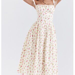 Rose Print Midi Sundress HouseofCB Tatiana - M (medium) Regular Cup A-C